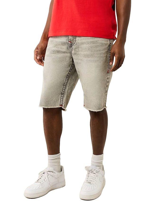 True Religion Men's Ricky Flap Fray Short - Grey ​Wash